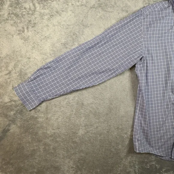 Brooks Brothers Men's L Slim Fit Blue & White Gingham LS Dress Shirt‎ SEE DESC - Picture 9 of 16